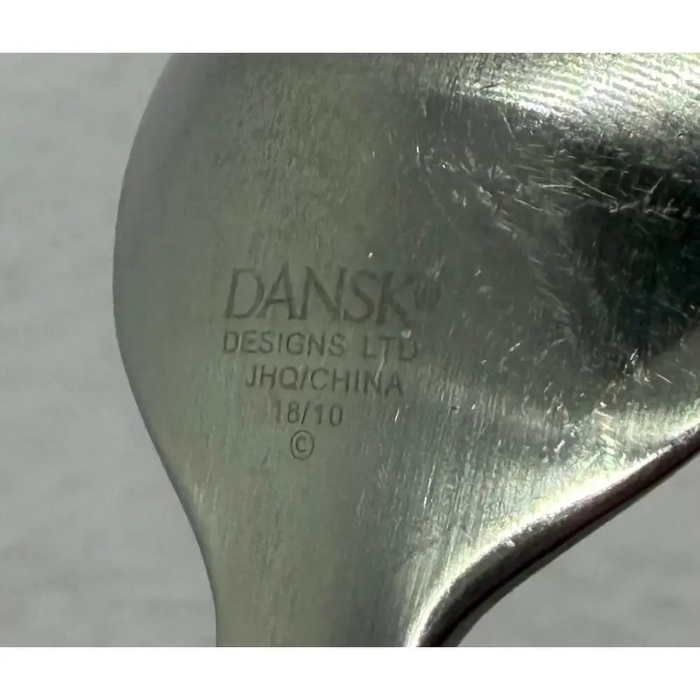 MCM Vintage Dansk Kobenhavn Lot of 2 Soup Spoons JHQ/China Stainless Flatware